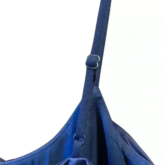 Likely Navy Blue Steph Ruched Satin & Crepe Midi-Dress - Picture 8 of 12